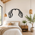 Wire-haired Dachshund dog ear waterproof metal wall art, mockup 1