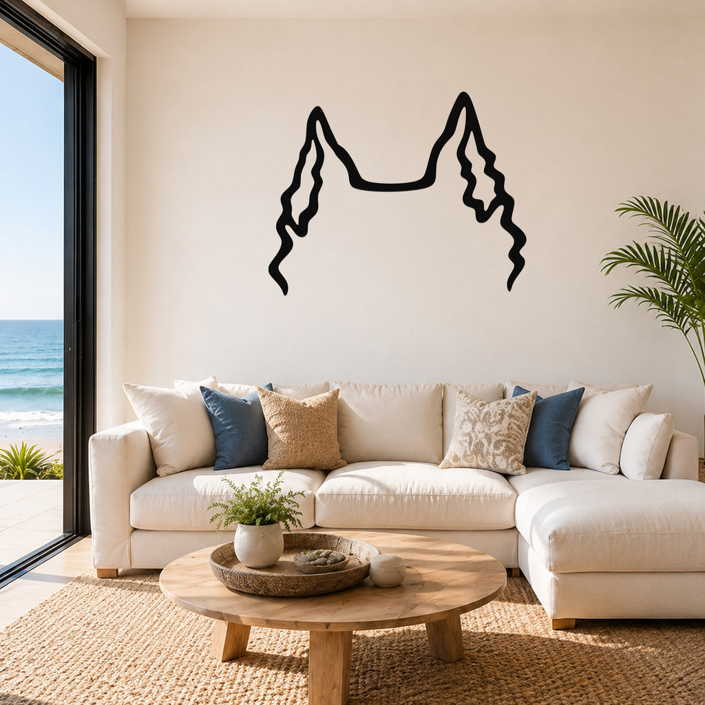 Dogo Argentino dog ear waterproof metal wall art, mockup 1