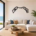 Australian Shepherd dog ear waterproof metal wall art, mockup 1