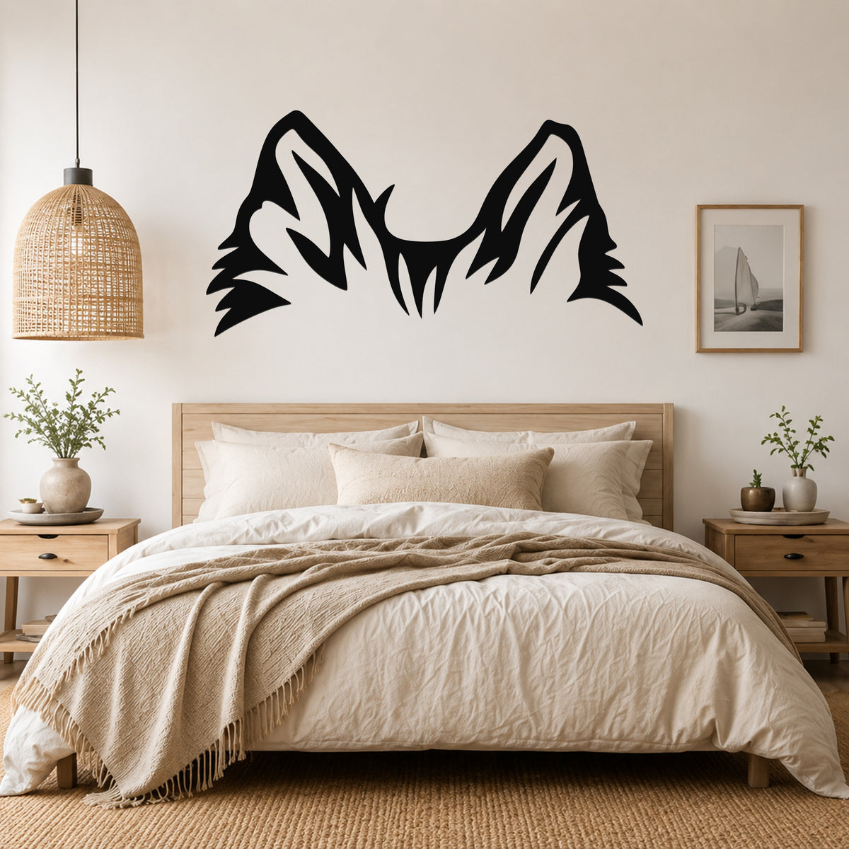 Sheltie dog ear waterproof metal wall art, mockup 1