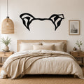 Jack Russell dog ear waterproof metal wall art, mockup 1