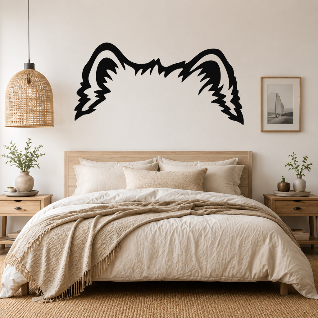 Chow dog ear waterproof metal wall art, mockup 1