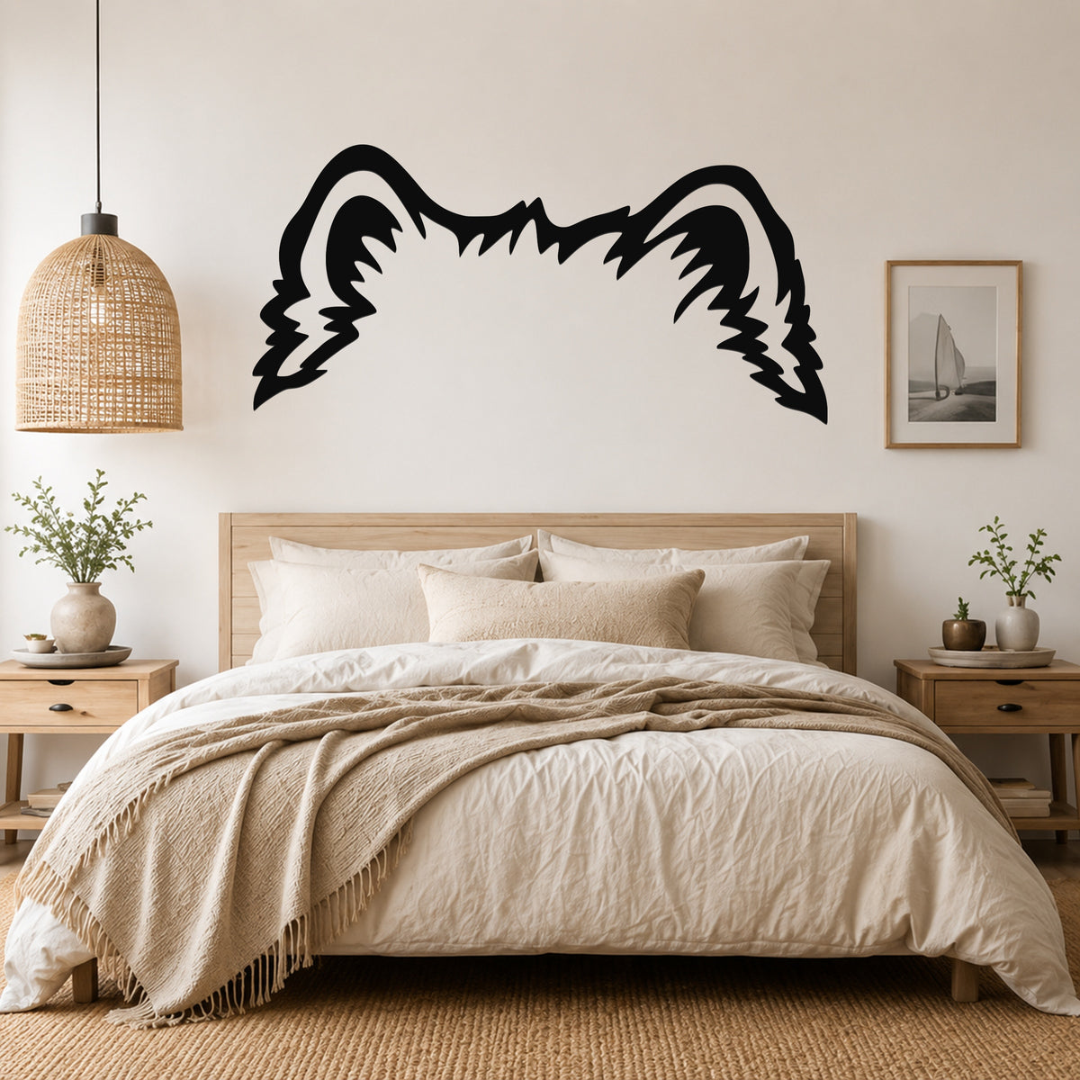 Chow dog ear waterproof metal wall art, mockup 1