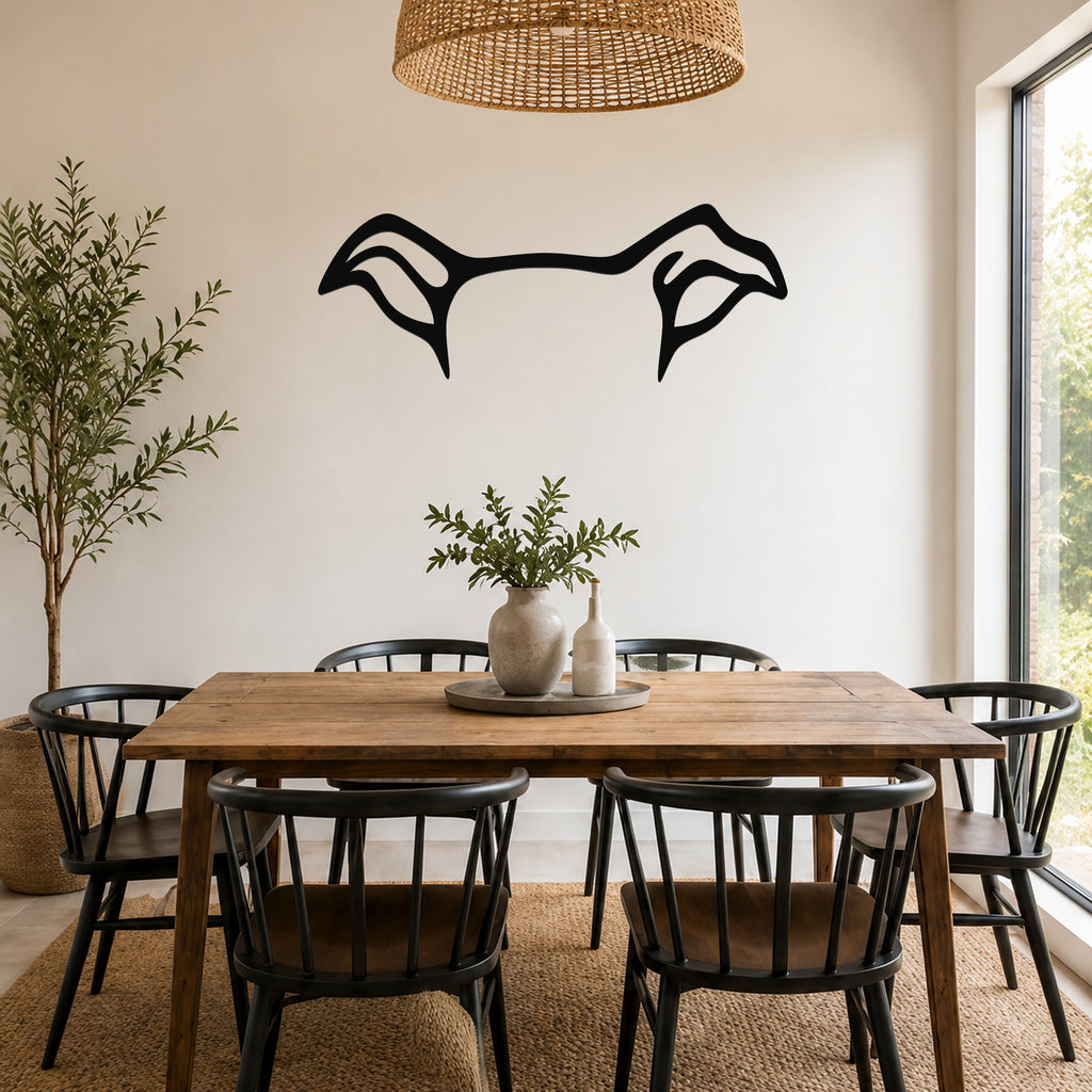 Whippet dog ear waterproof metal wall art, mockup 1