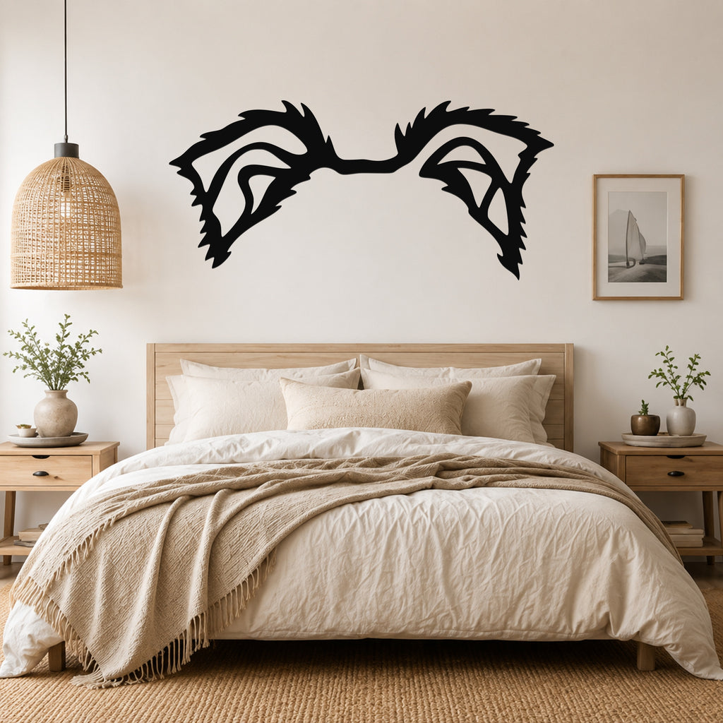 Border Collie dog ear waterproof metal wall art, mockup 1