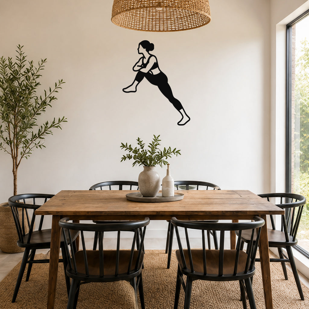 Female Wrestling Lift and Finish waterproof steel metal wall art, mockup 1