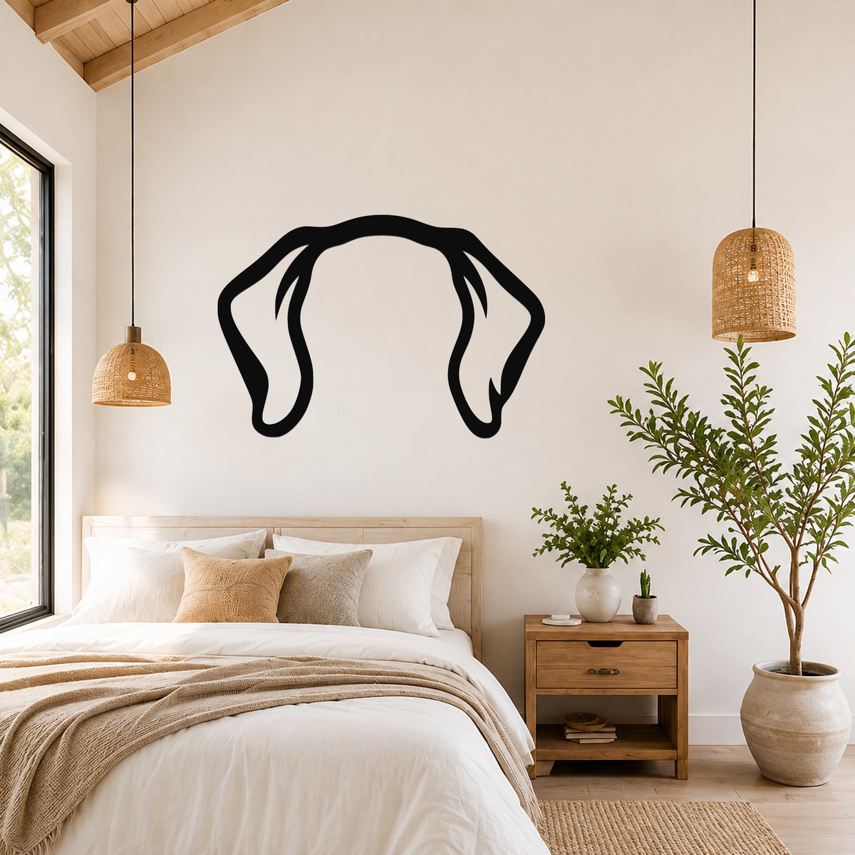 Reagle dog ear waterproof metal wall art, mockup 1