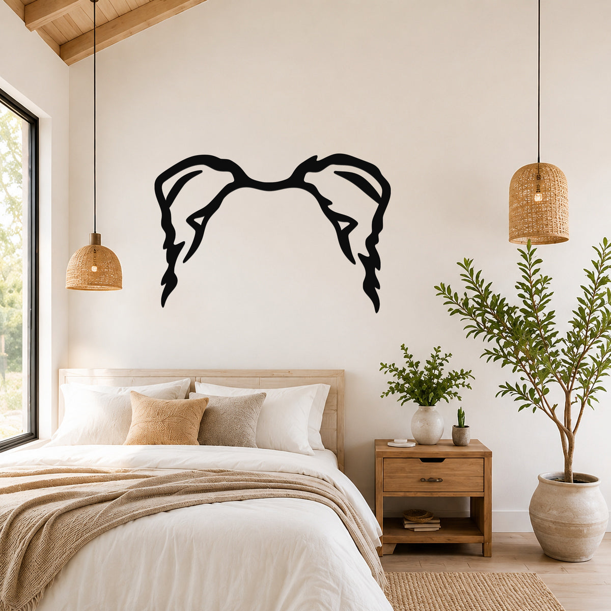 Australian Shepherd dog ear waterproof metal wall art, mockup 1