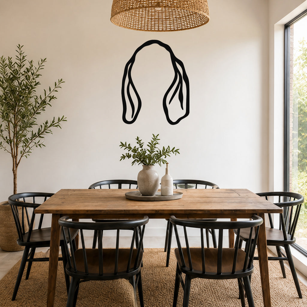 Coonhound dog ear waterproof metal wall art, mockup 1