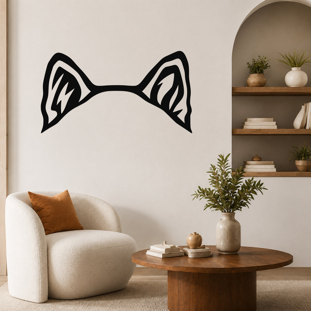 Shiba Inu dog ear waterproof metal wall art, mockup 1