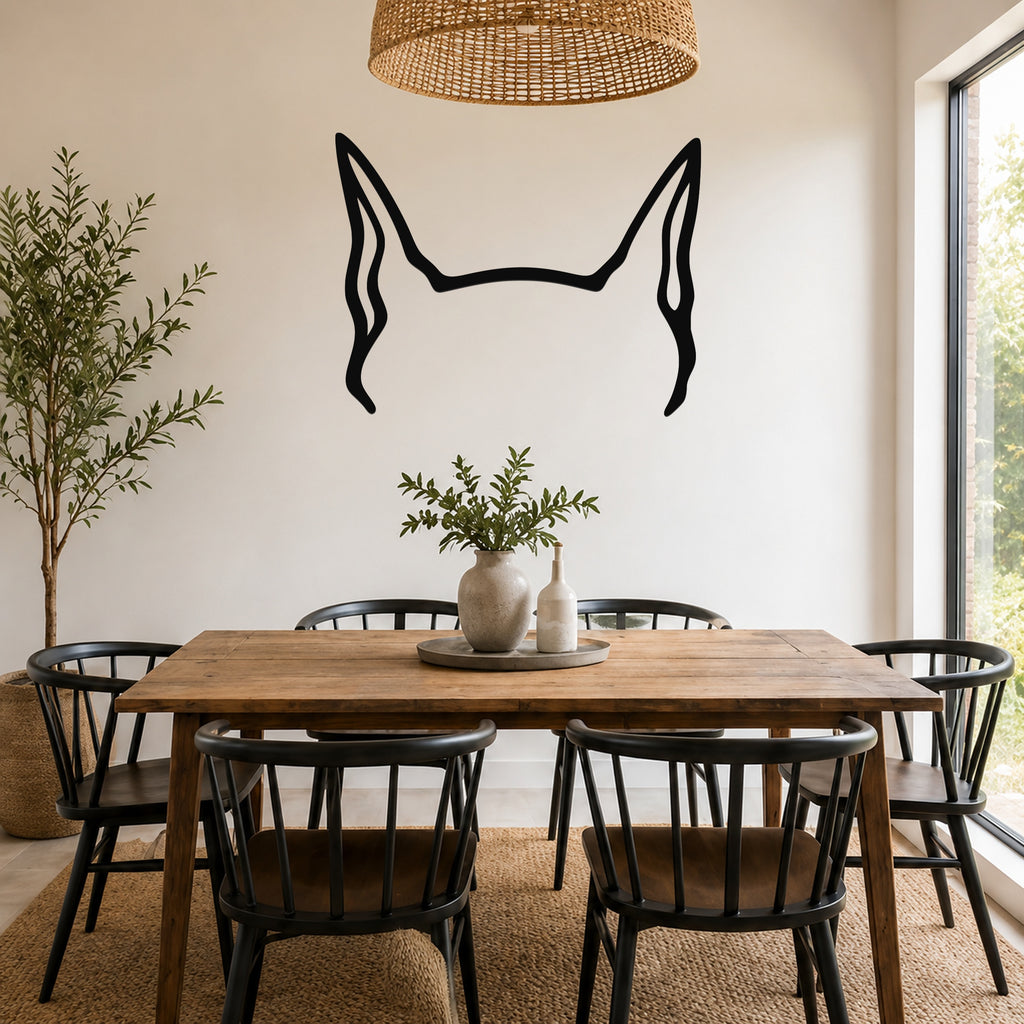 Great Dane dog ear waterproof metal wall art, mockup 1