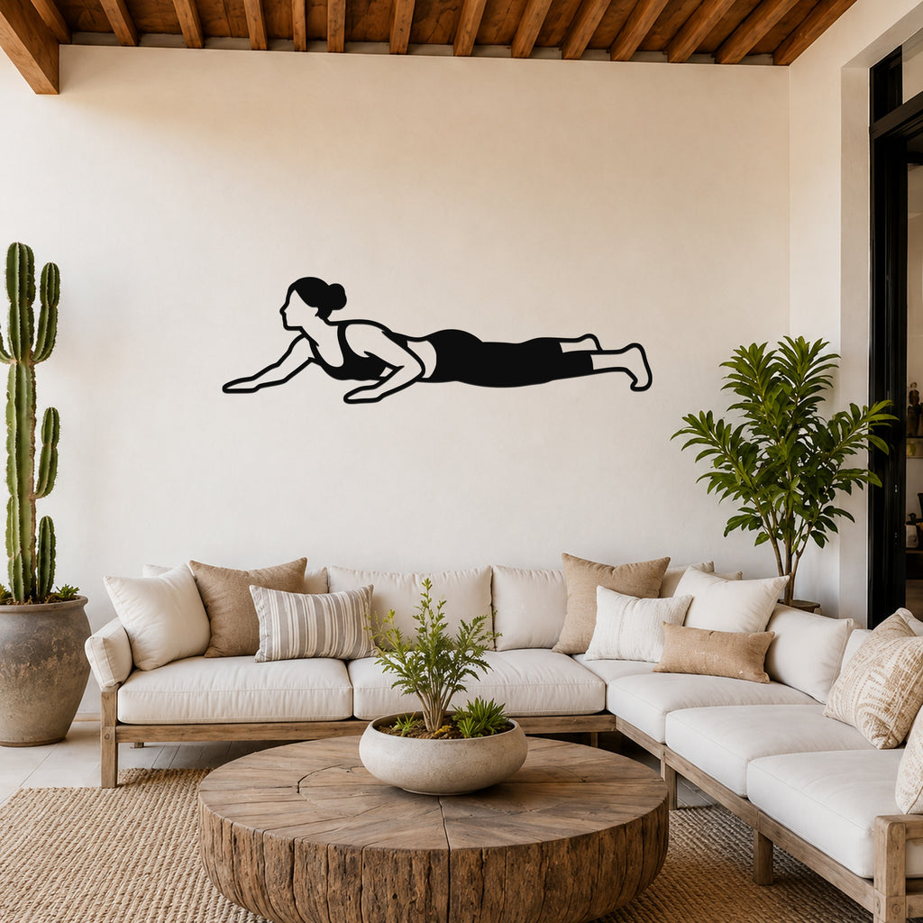 Female Wrestling Sprawl waterproof steel metal wall art, mockup 1