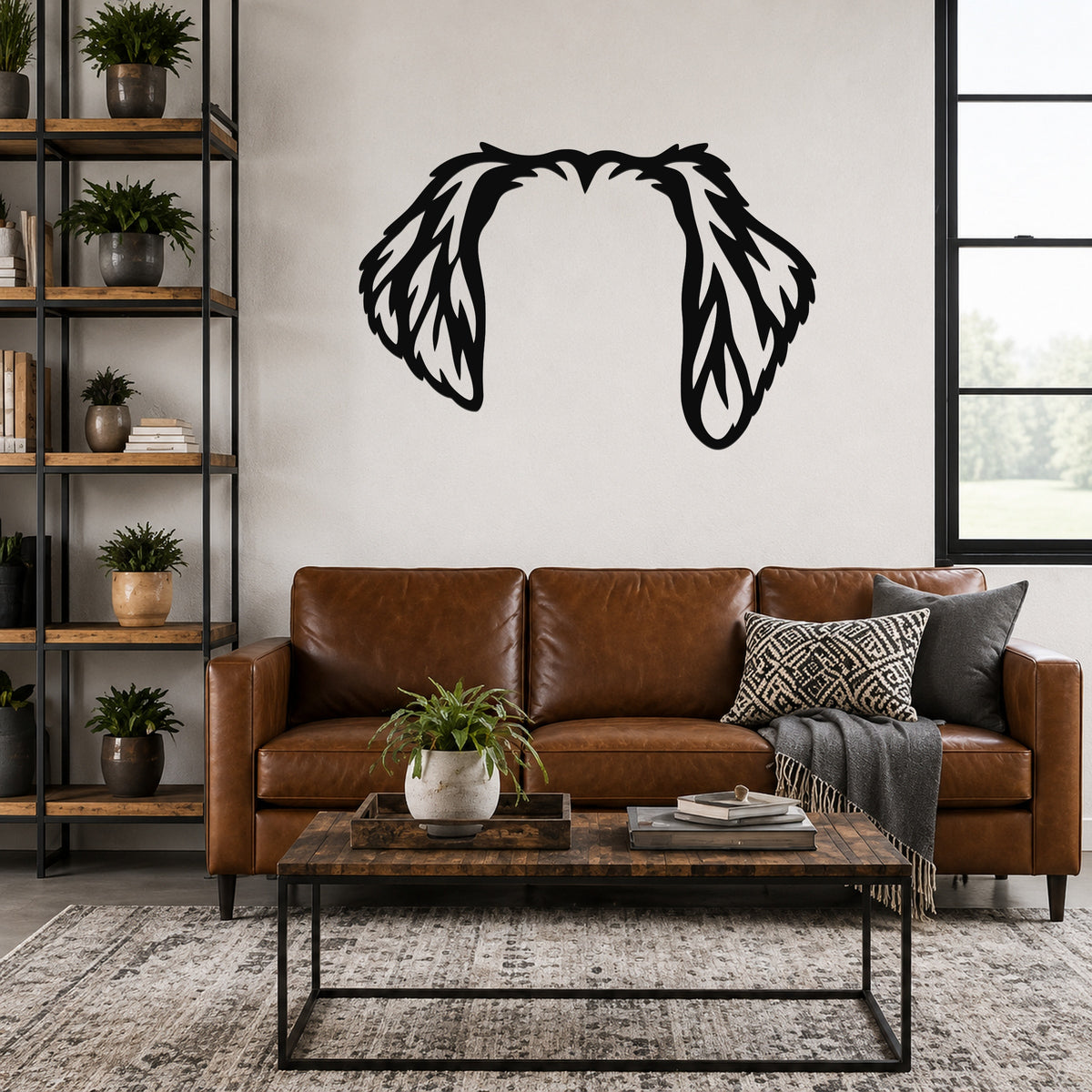 Brittany Spaniel dog ear waterproof metal wall art, mockup 1