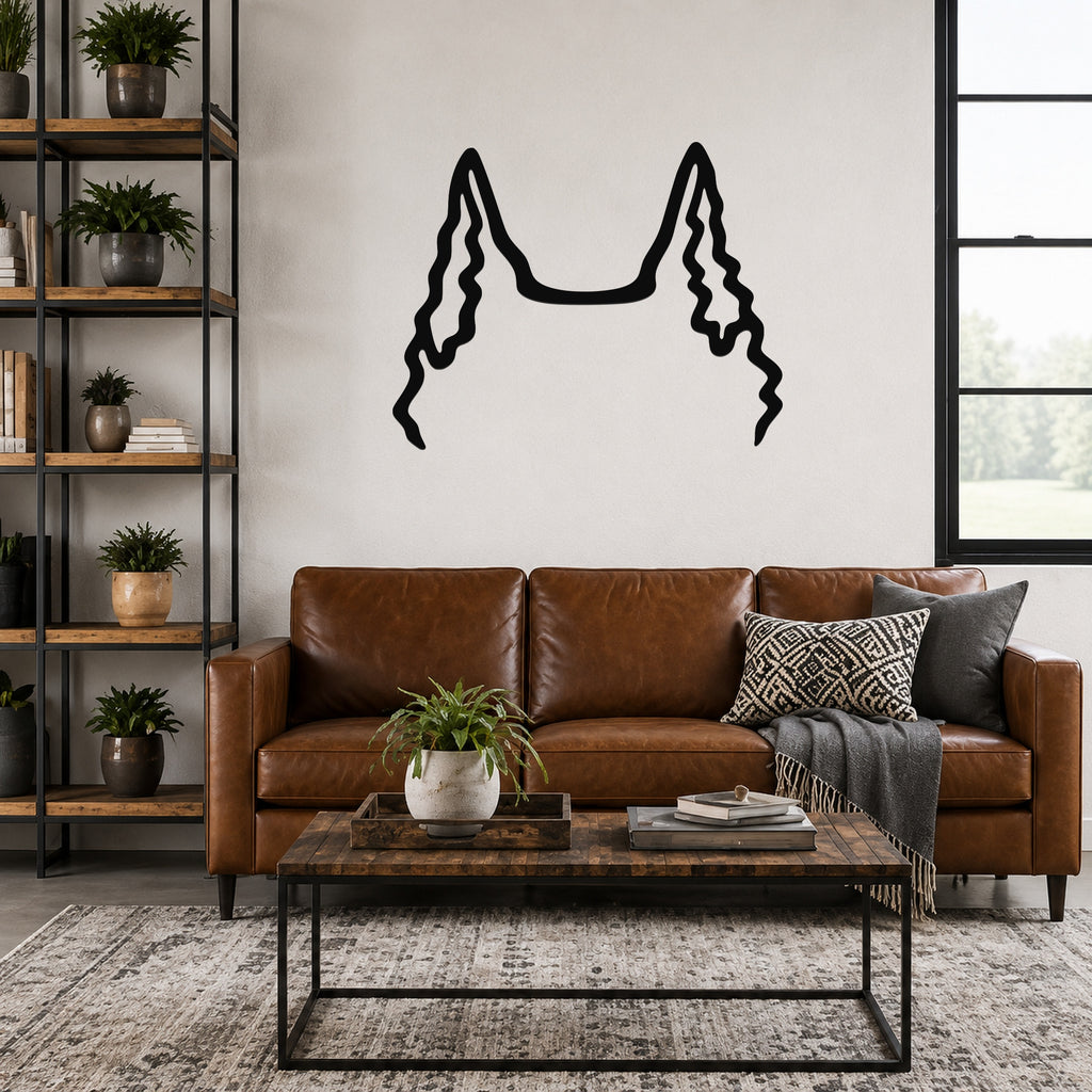 Dutch Shepherd dog ear waterproof metal wall art, mockup 1