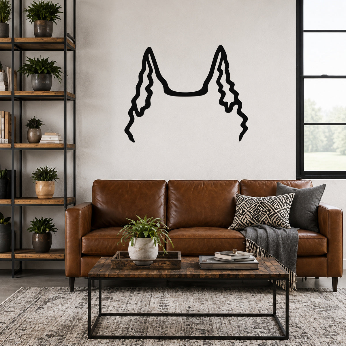 Dutch Shepherd dog ear waterproof metal wall art, mockup 1