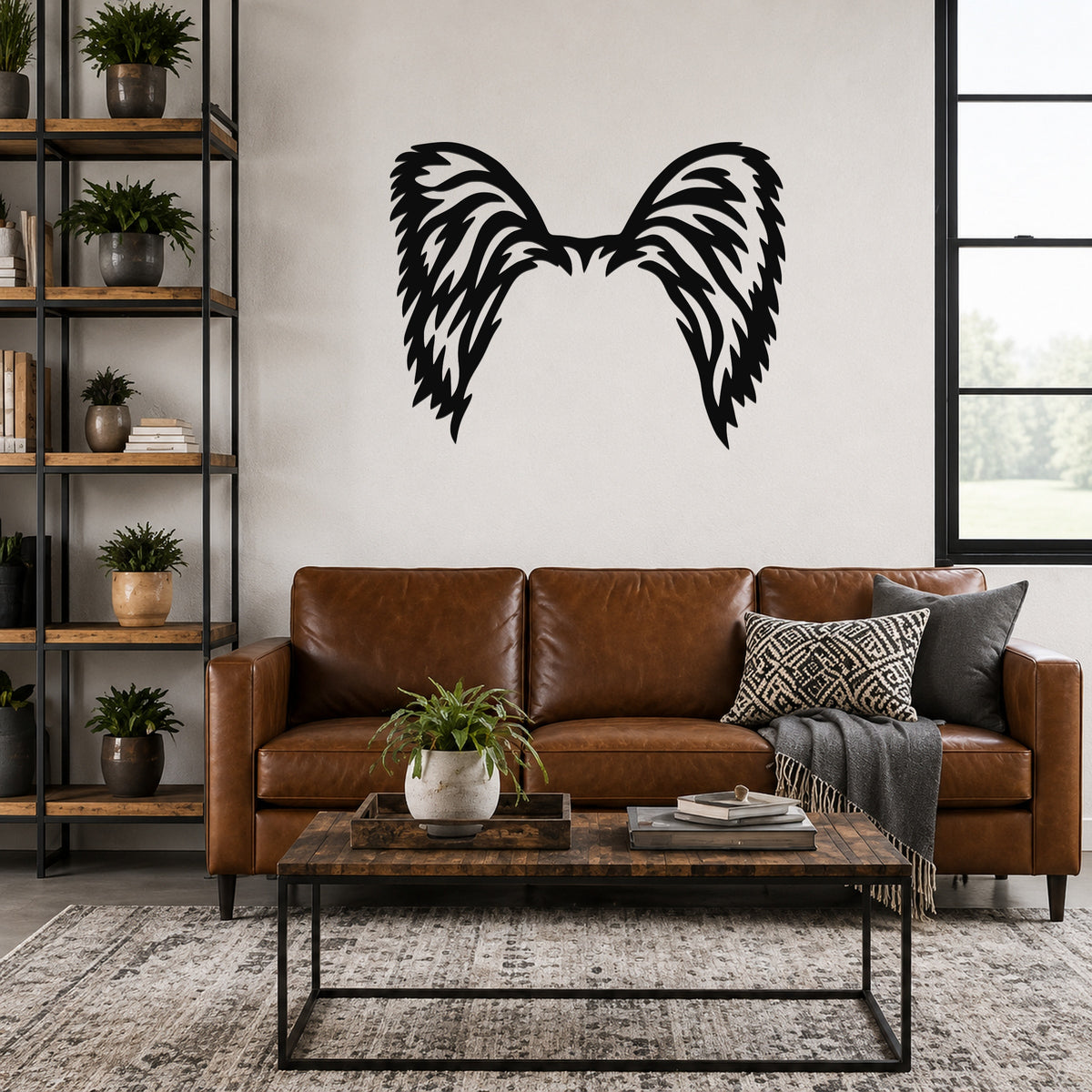Papillon dog ear waterproof metal wall art, mockup 1