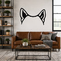 Akita dog ear waterproof metal wall art, mockup 1