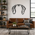 Hungarian Vizsla dog ear waterproof metal wall art, mockup 1