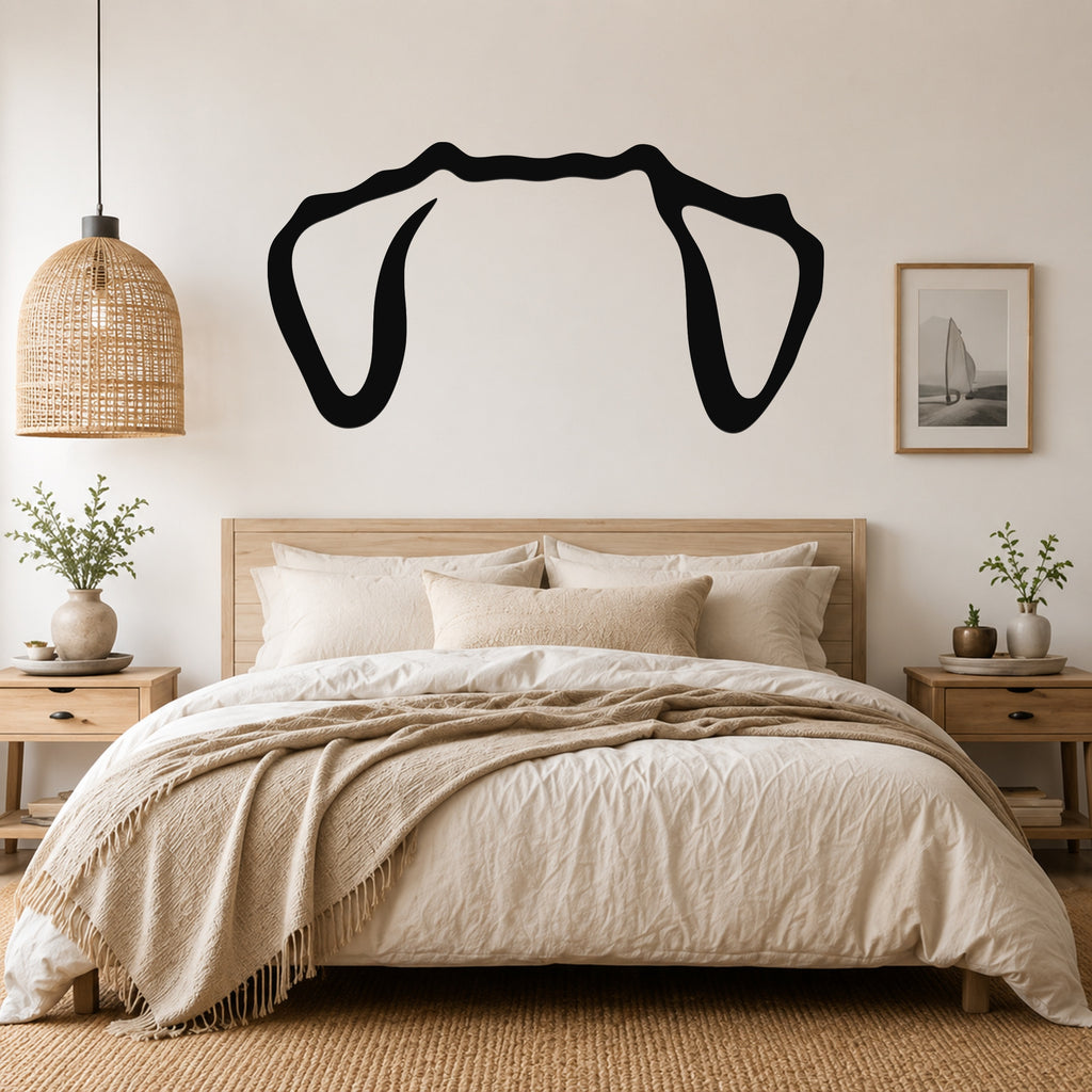 Weimaraner dog ear waterproof metal wall art, mockup 1
