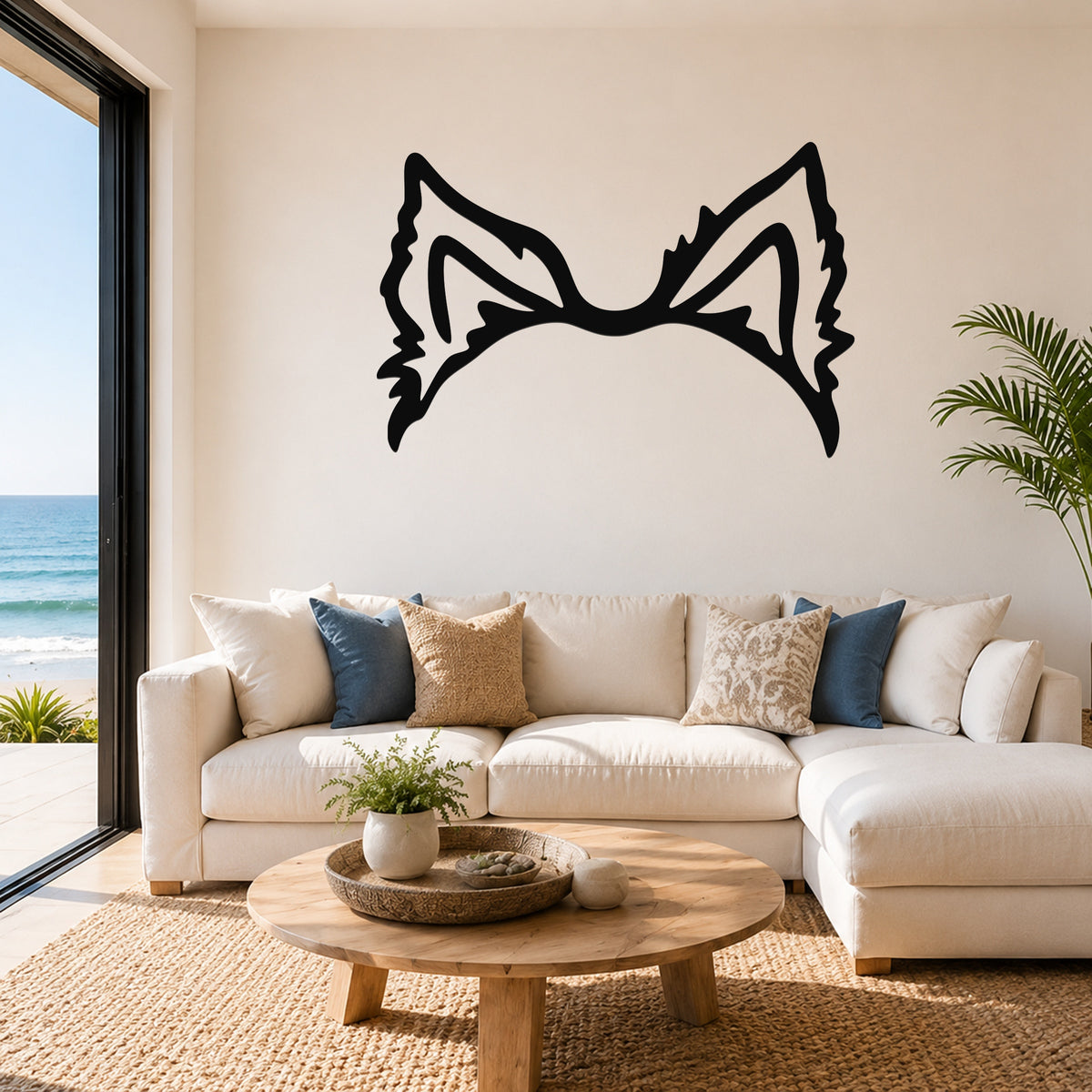 Shorkie dog ear waterproof metal wall art, mockup 1
