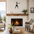 Female Boxing CROSS waterproof steel metal wall art, mockup 1