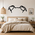 Italian Greyhound dog ear waterproof metal wall art, mockup 1
