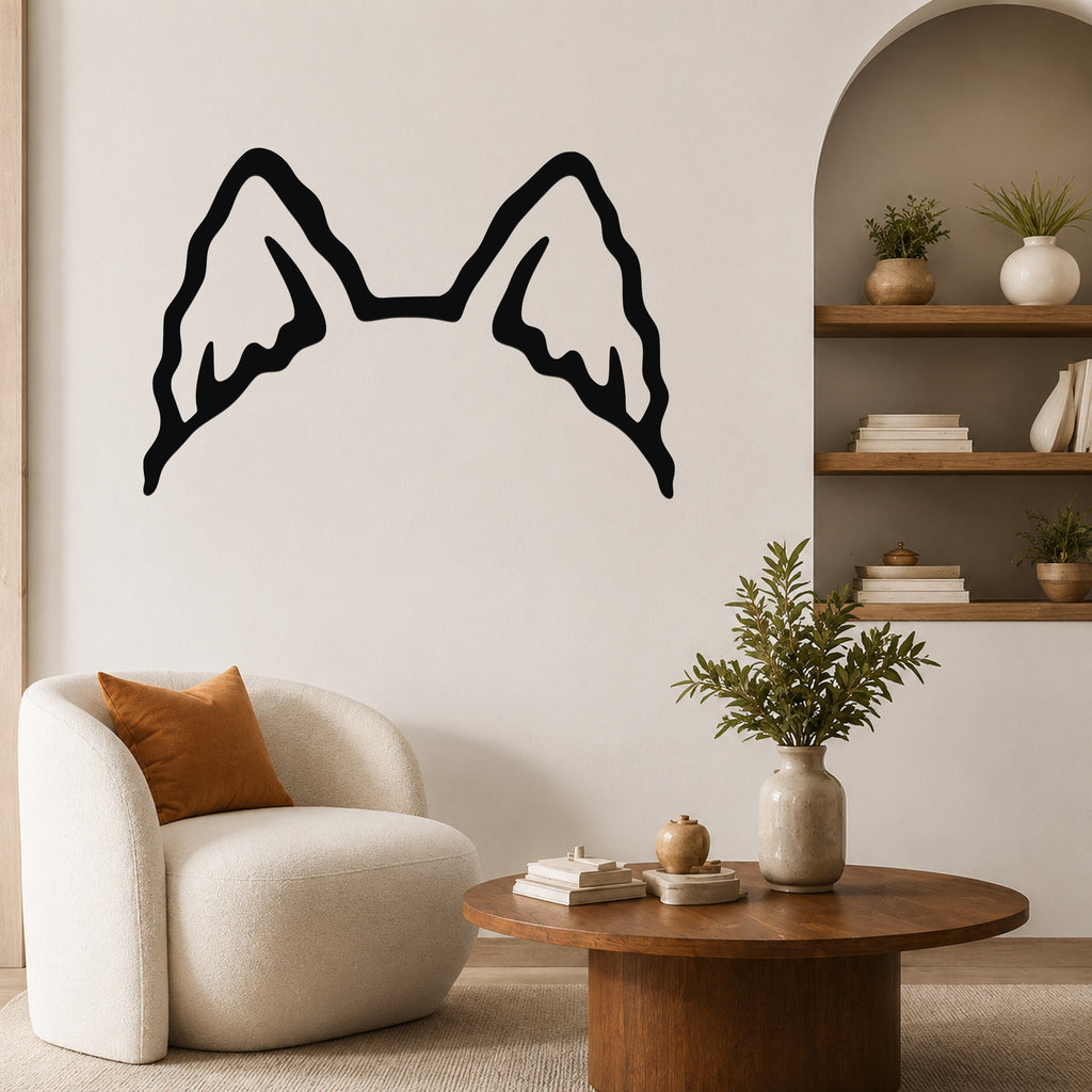 Husky dog ear waterproof metal wall art, mockup 1