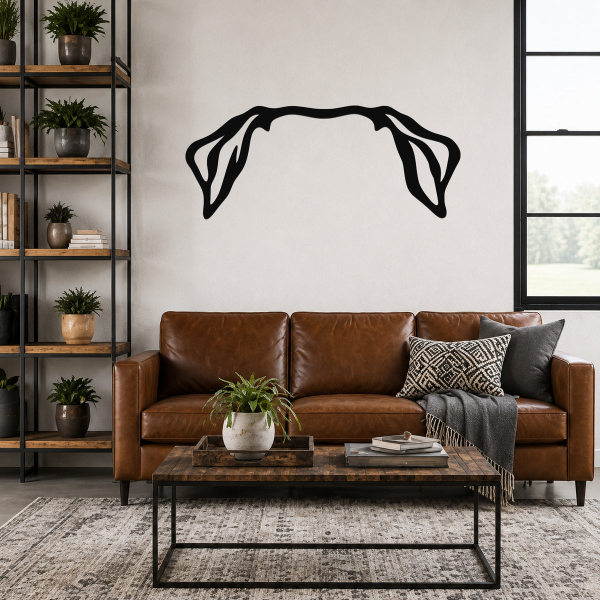 Rottweiler dog ear waterproof metal wall art, mockup 1