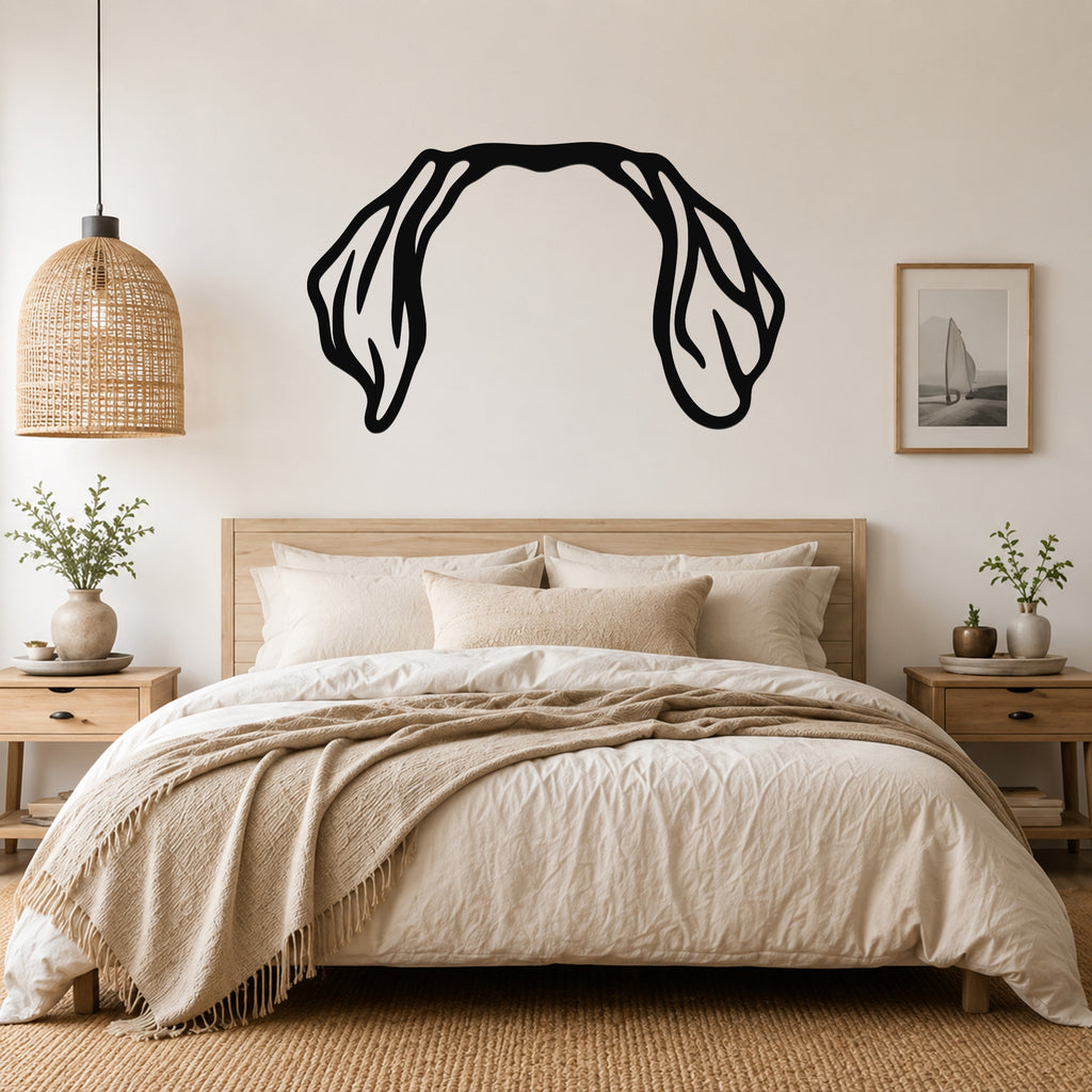 Weimaraner dog ear waterproof metal wall art, mockup 1