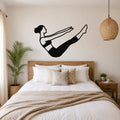 Female Classical Pilates Teaser waterproof steel metal wall art, mockup 1