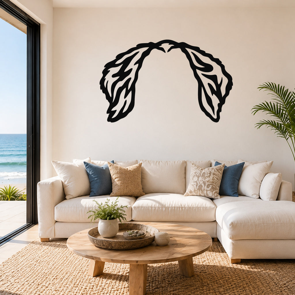 Bernese Mountain Dog dog ear waterproof metal wall art, mockup 1