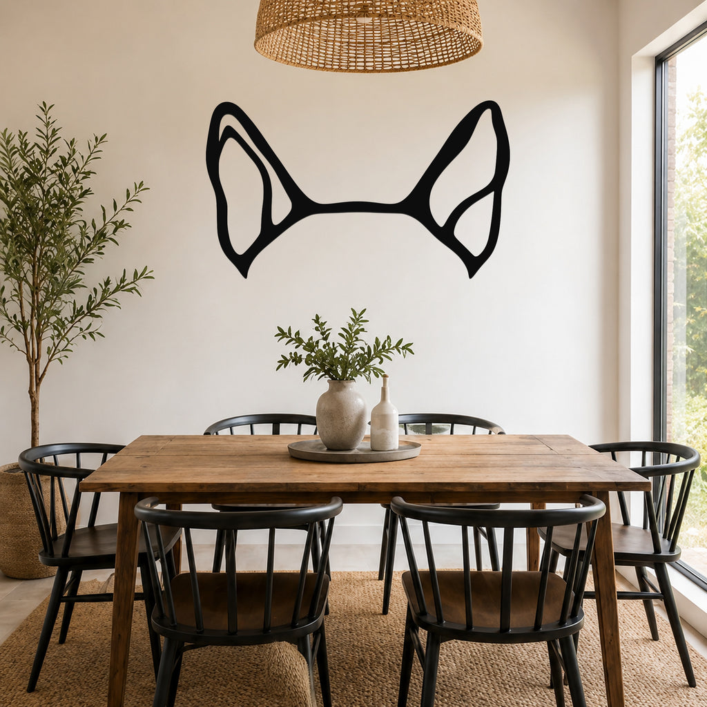 English Bulldog dog ear waterproof metal wall art, mockup 1