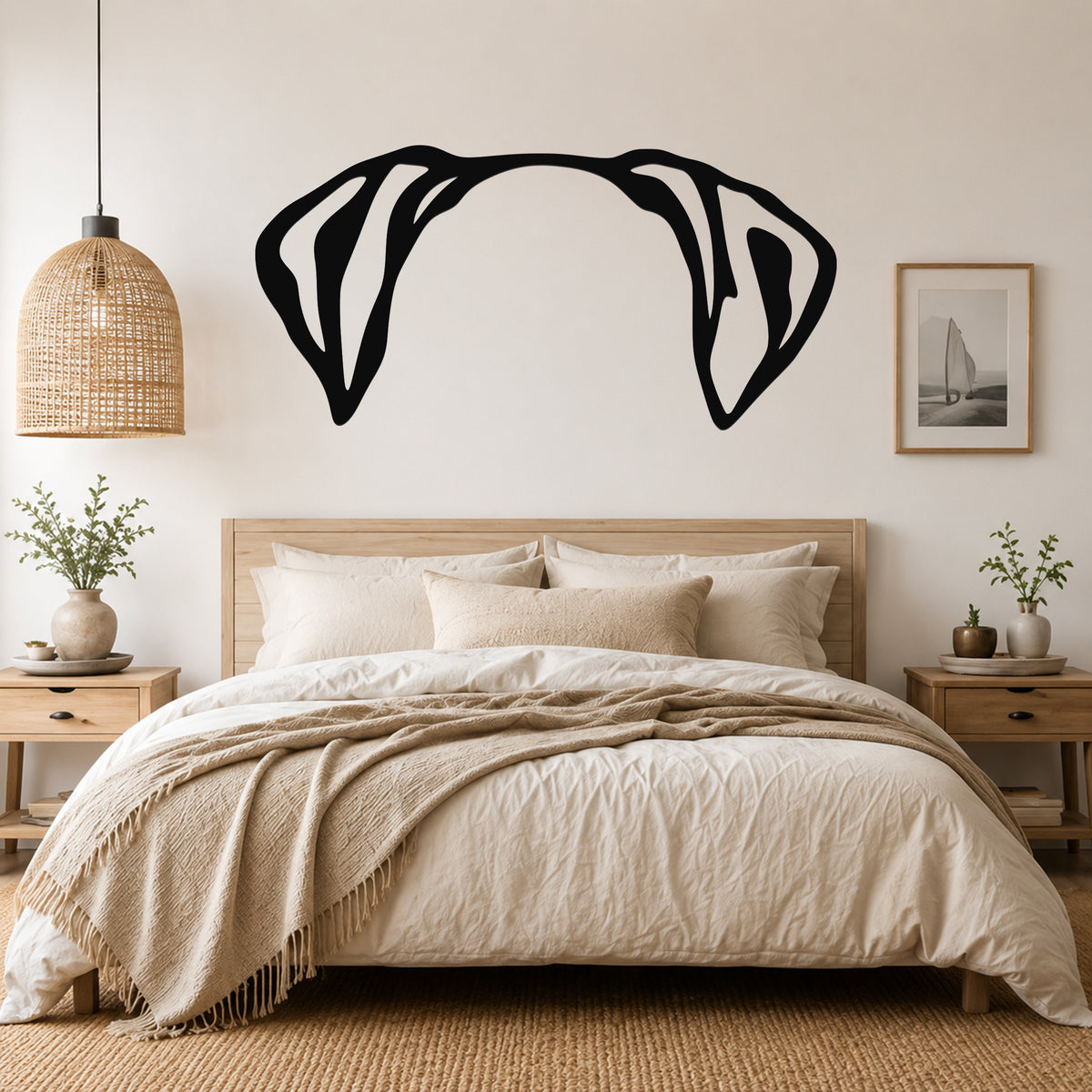Cane Corso dog ear waterproof metal wall art, mockup 1