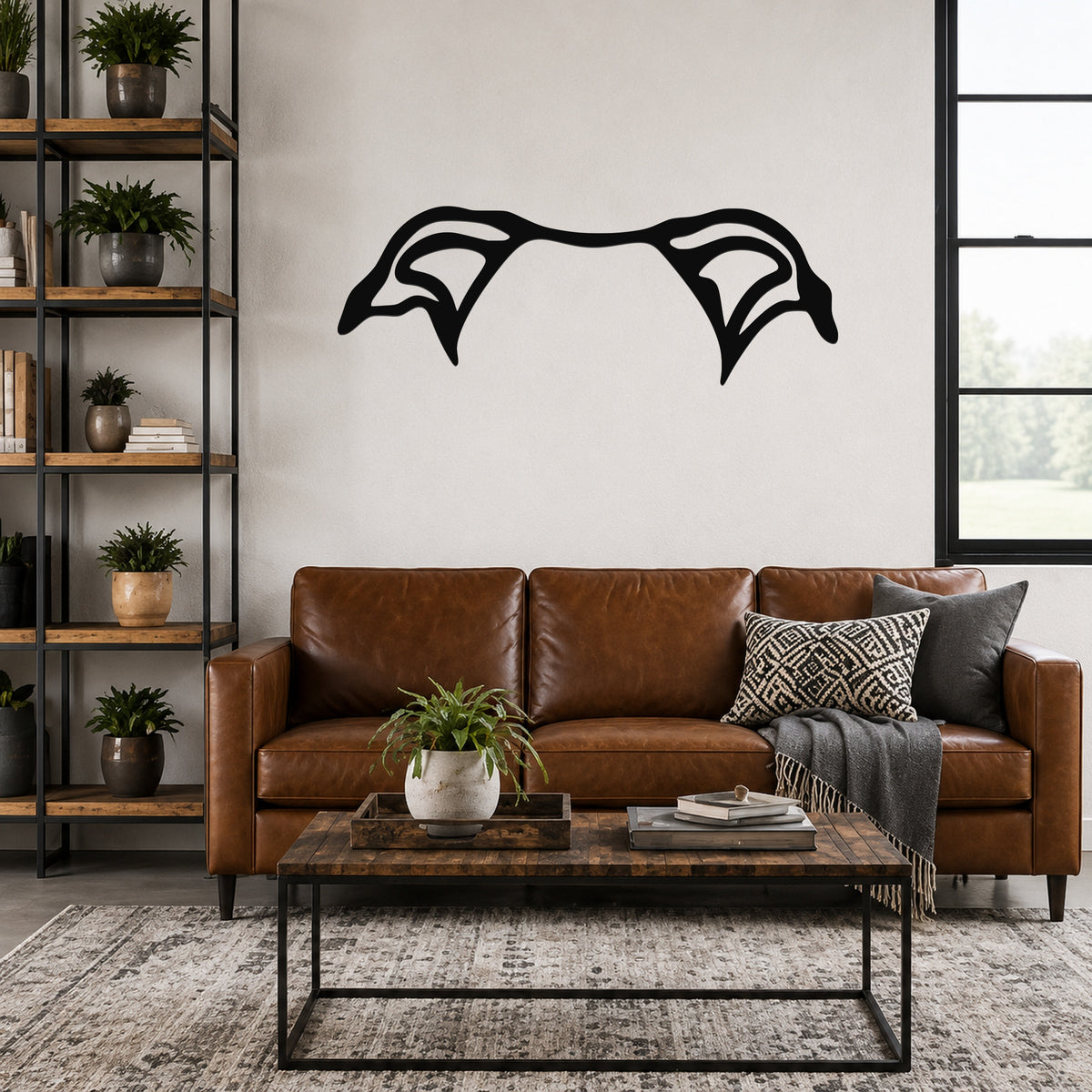 Beauceron dog ear waterproof metal wall art, mockup 1