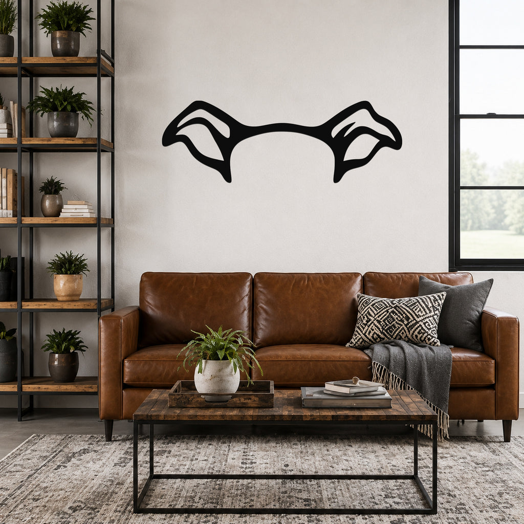 Staffordshire Bull Terrier dog ear waterproof metal wall art, mockup 1