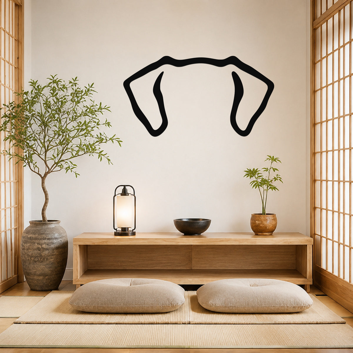 Great Dane dog ear waterproof metal wall art, mockup 1