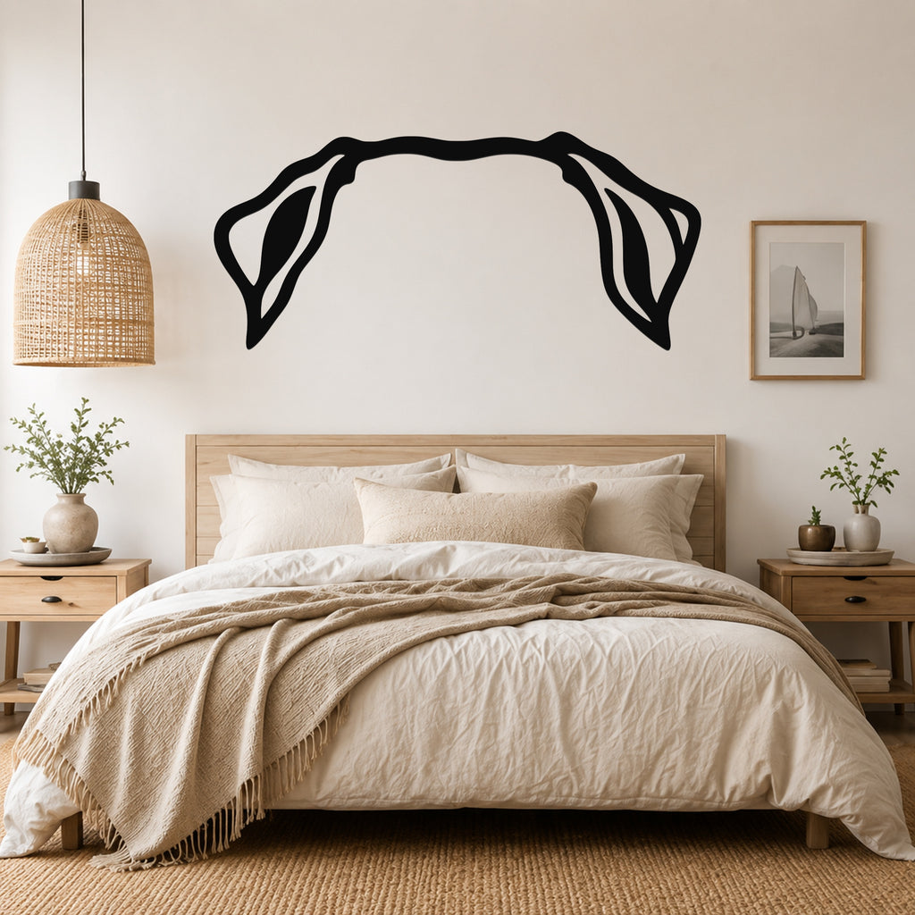 Rottweiler dog ear waterproof metal wall art, mockup 1