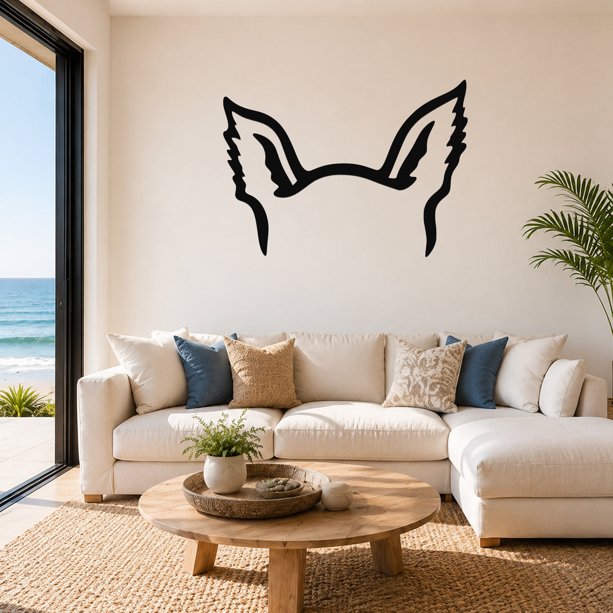 Australian Terrier dog ear waterproof metal wall art, mockup 1