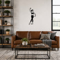Female Ballet Croisé devant waterproof steel metal wall art, mockup 1