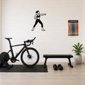 Female Karate Double Punch waterproof steel metal wall art, mockup 1