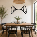 Corgi dog ear waterproof metal wall art, mockup 1