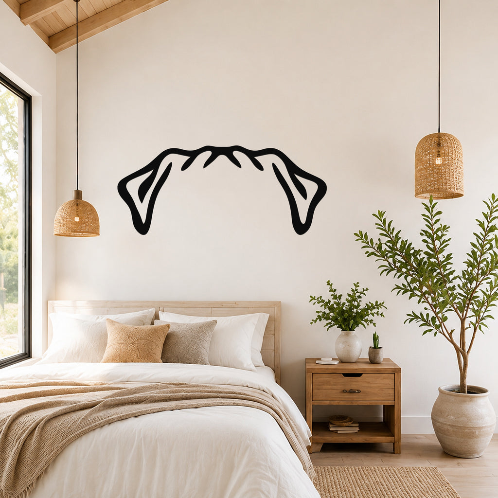 Pug dog ear waterproof metal wall art, mockup 1