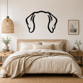 Dachshund dog ear waterproof metal wall art, mockup 1