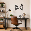 German Shepherd dog ear waterproof metal wall art, mockup 1