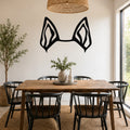 Mini Foxie dog ear waterproof metal wall art, mockup 1