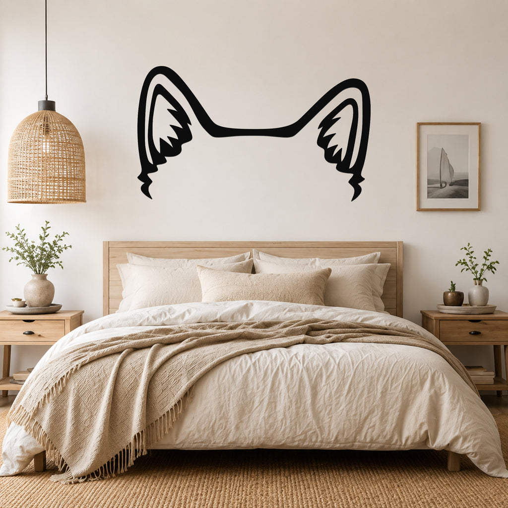 Boston Terrier dog ear waterproof metal wall art, mockup 1