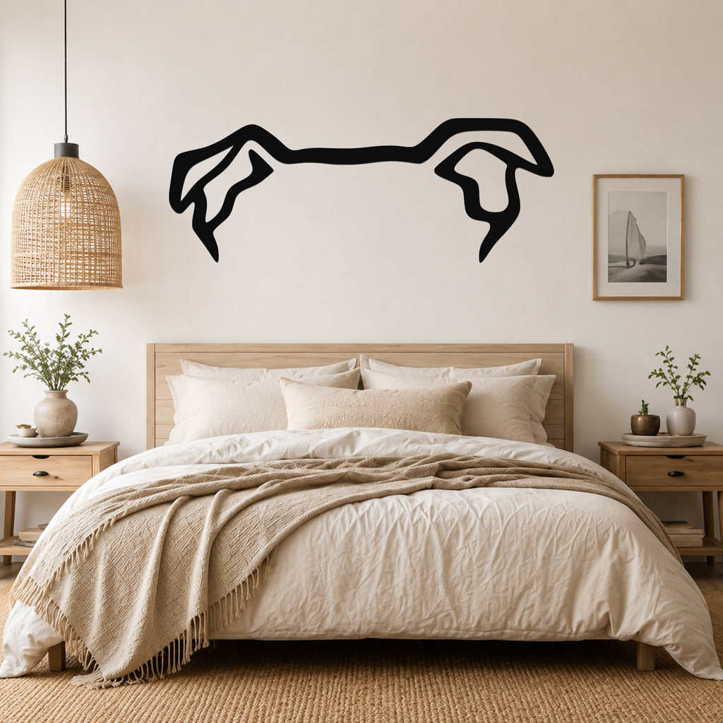 Beauceron dog ear waterproof metal wall art, mockup 1