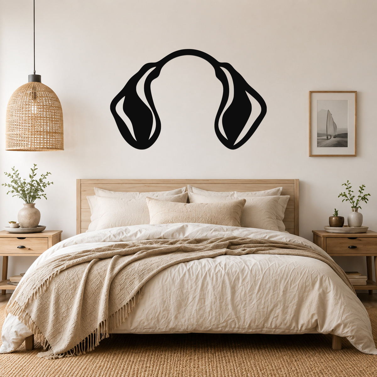 Chiweenie dog ear waterproof metal wall art, mockup 1
