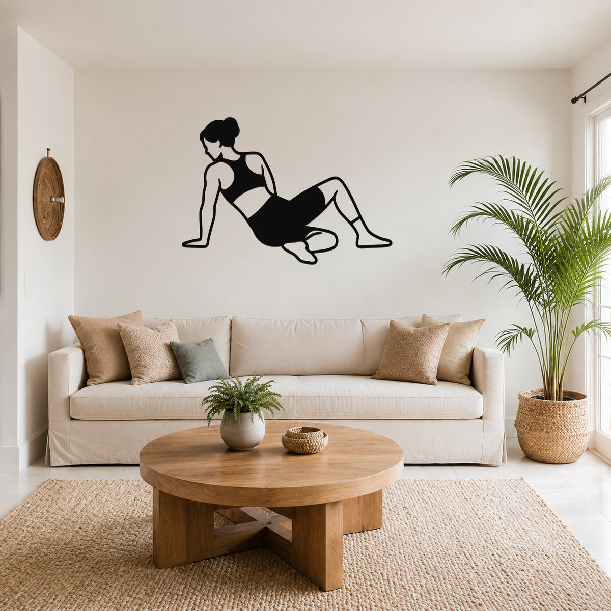 Female Wrestling Sit Out Escape waterproof steel metal wall art, mockup 1