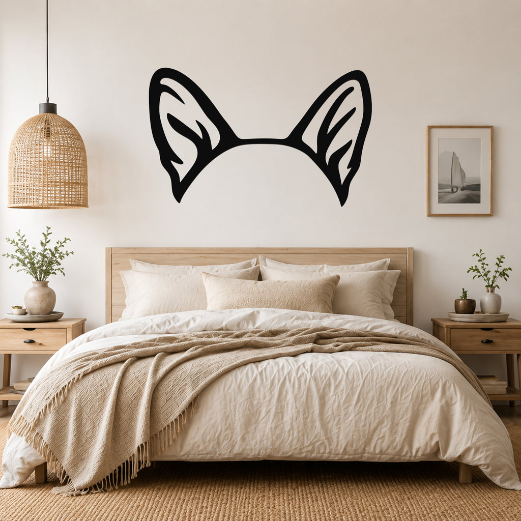 Welsh Corgi dog ear waterproof metal wall art, mockup 1